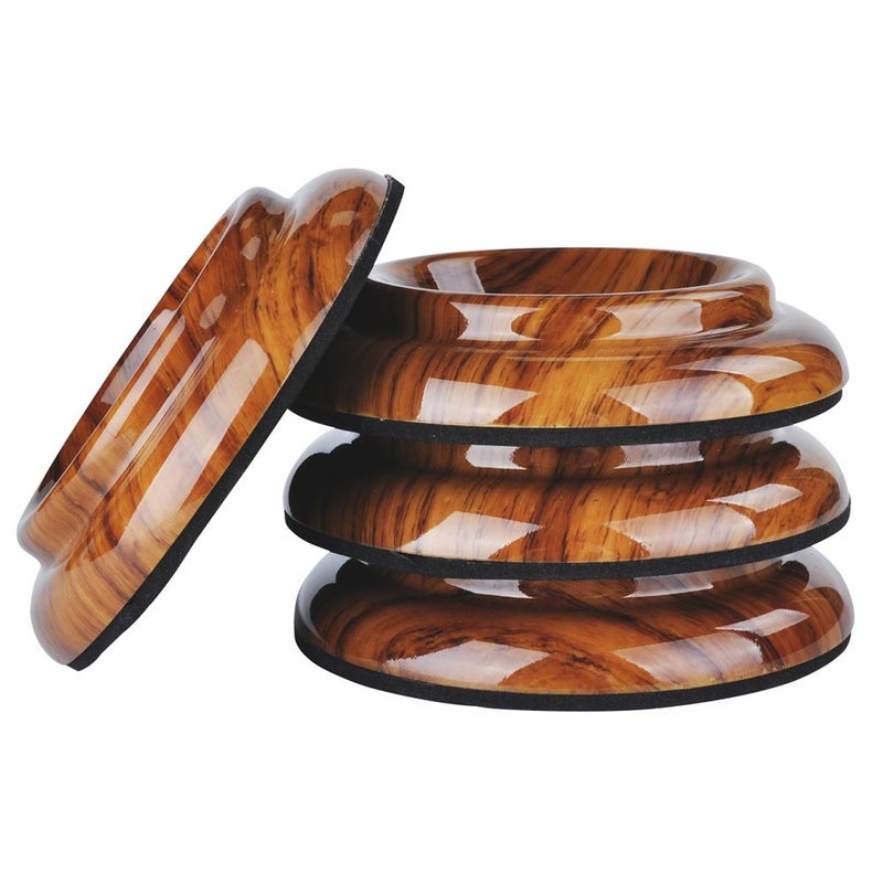PUNK ABS Upright Piano Caster Cups Set of 4 Slip Resistant Leg Protector (Rosewood) - Image 3